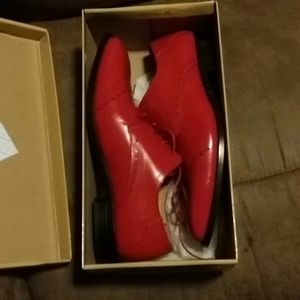 Red dress shoes